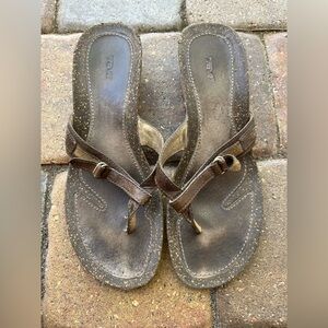 Teva Brown Wedge Sandals